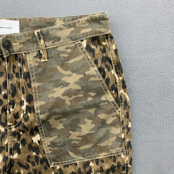 Anthropologie Current/Elliott Animal Print 30 The Clean Weslan Camo Cropped - Picture 8 of 16